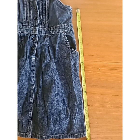 Old Navy Denim Overall Dress Snap Jumper 5T Blue Jean Girls - Picture 3 of 10